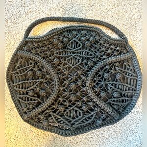 Anthropologie Made On Earth for David and Scotti Bag Macrame Black Like New